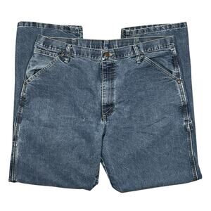 Wrangler Vintage 90s Y2K Carpenter Straight Baggy Workwear Denim Jeans Men 36 32